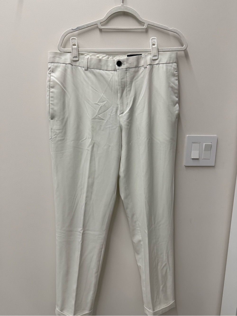 Men's White Dress Pants - Slim Fit